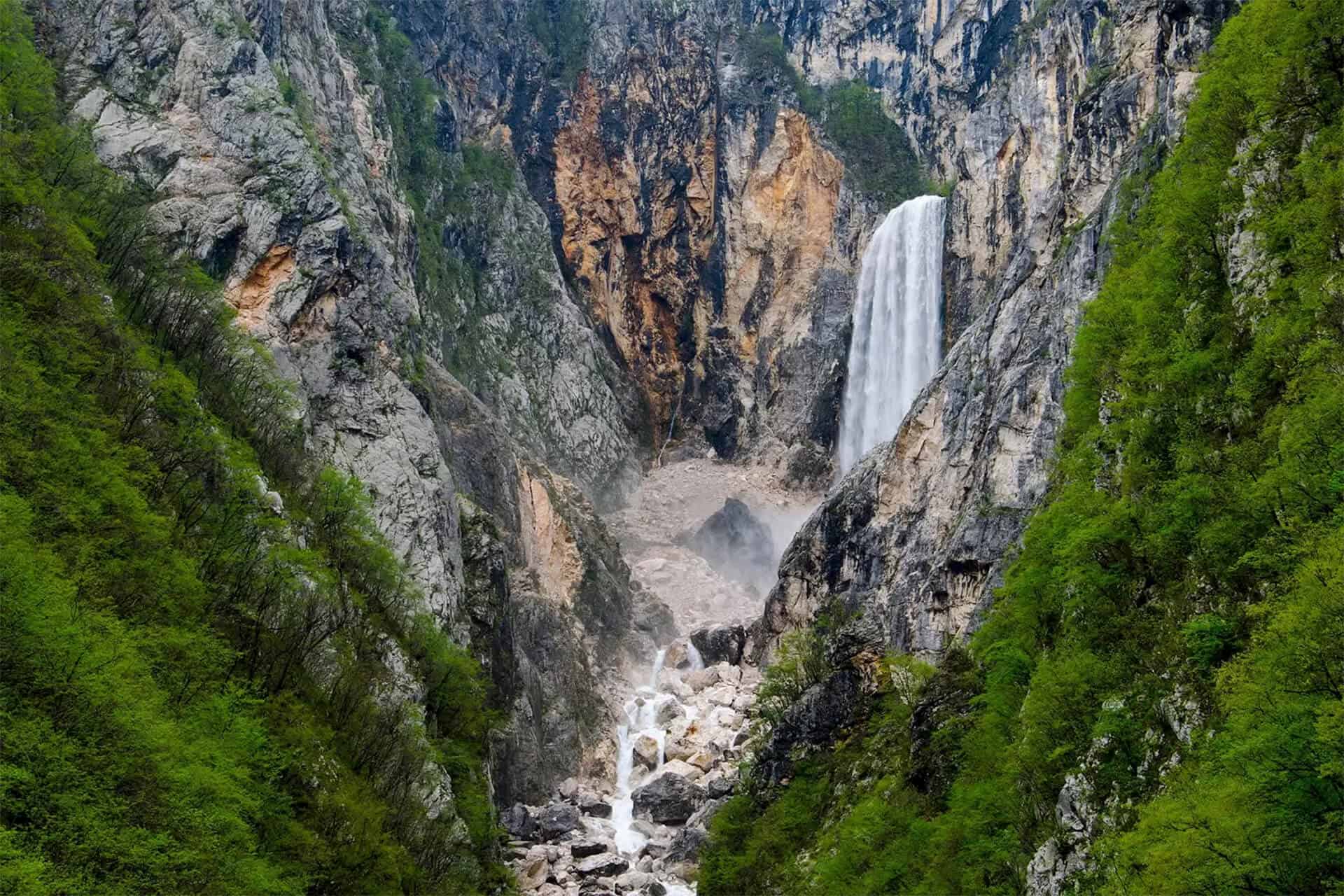 Boka waterfall Triglav national park