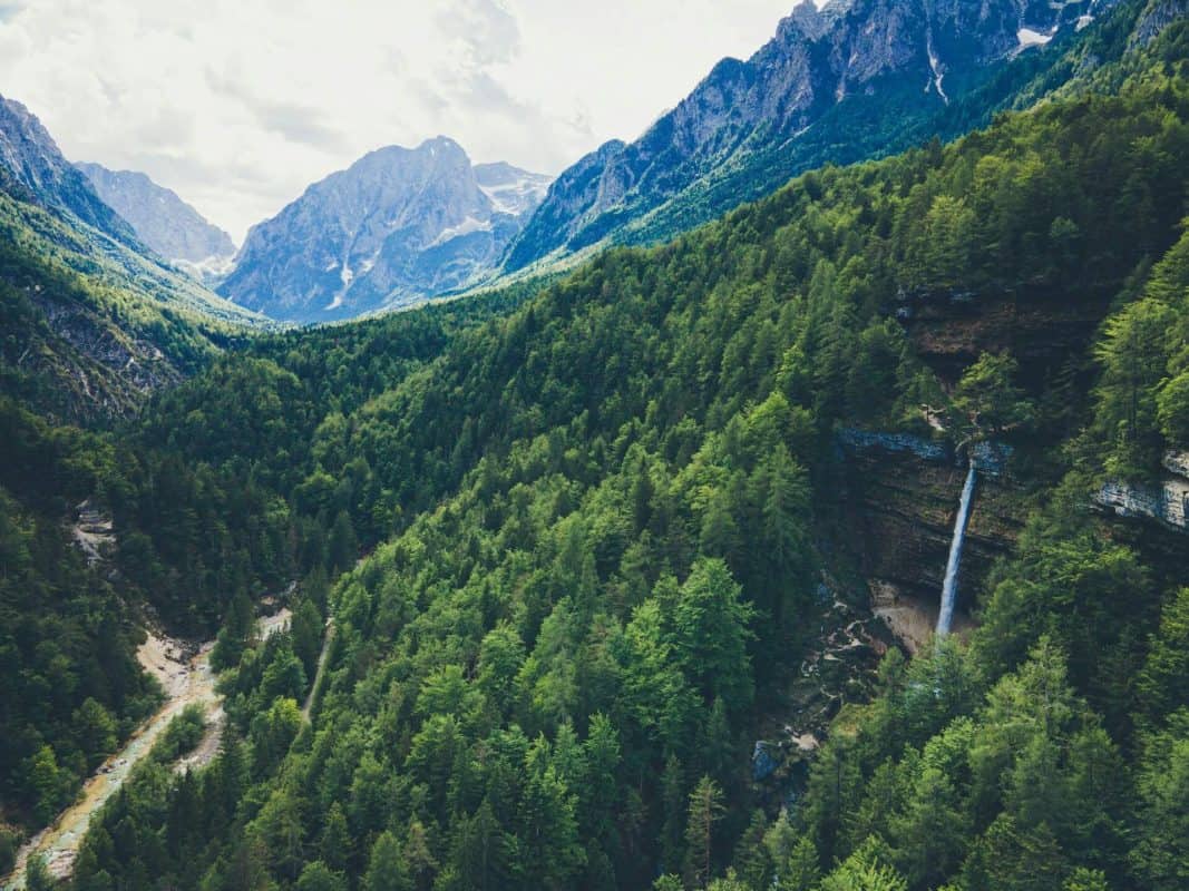 Peričnik Waterfall, an enchanting natural wonder nestled within the pristine landscapes of Triglav National Park in Slovenia,