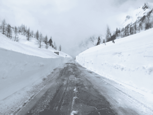 Winter at Vršič Mountain Pass