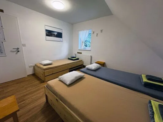 Reserve your accommodation, private room or bed at Vršič Pass, between Kranjska Gora, the source of Soča River and Trenta. Triple room in Erjavčeva hut Vršič Kranjska Gora