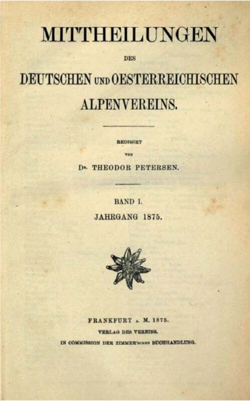 Official Journal of the DÖAV from 1875
