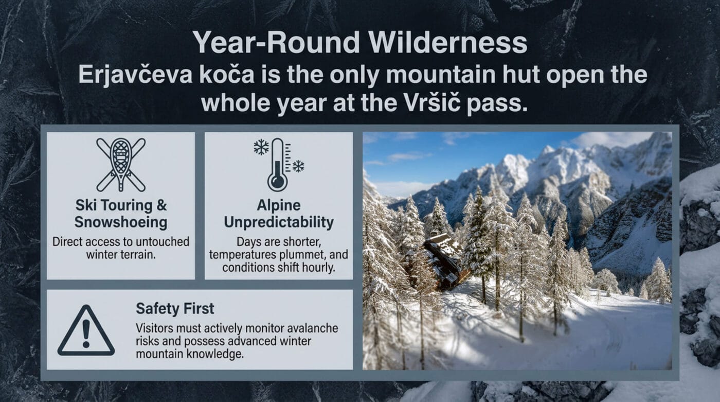 Slovenia – Julian Alps – Kranjska Gora – Vršič Pass – Erjavčeva koča Mountain Hut - always open