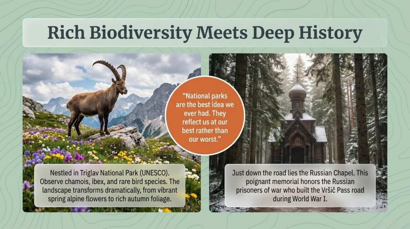 Slovenia – Julian Alps – Kranjska Gora – Vršič Pass – Erjavčeva koča Mountain Hut - rich biodiversity