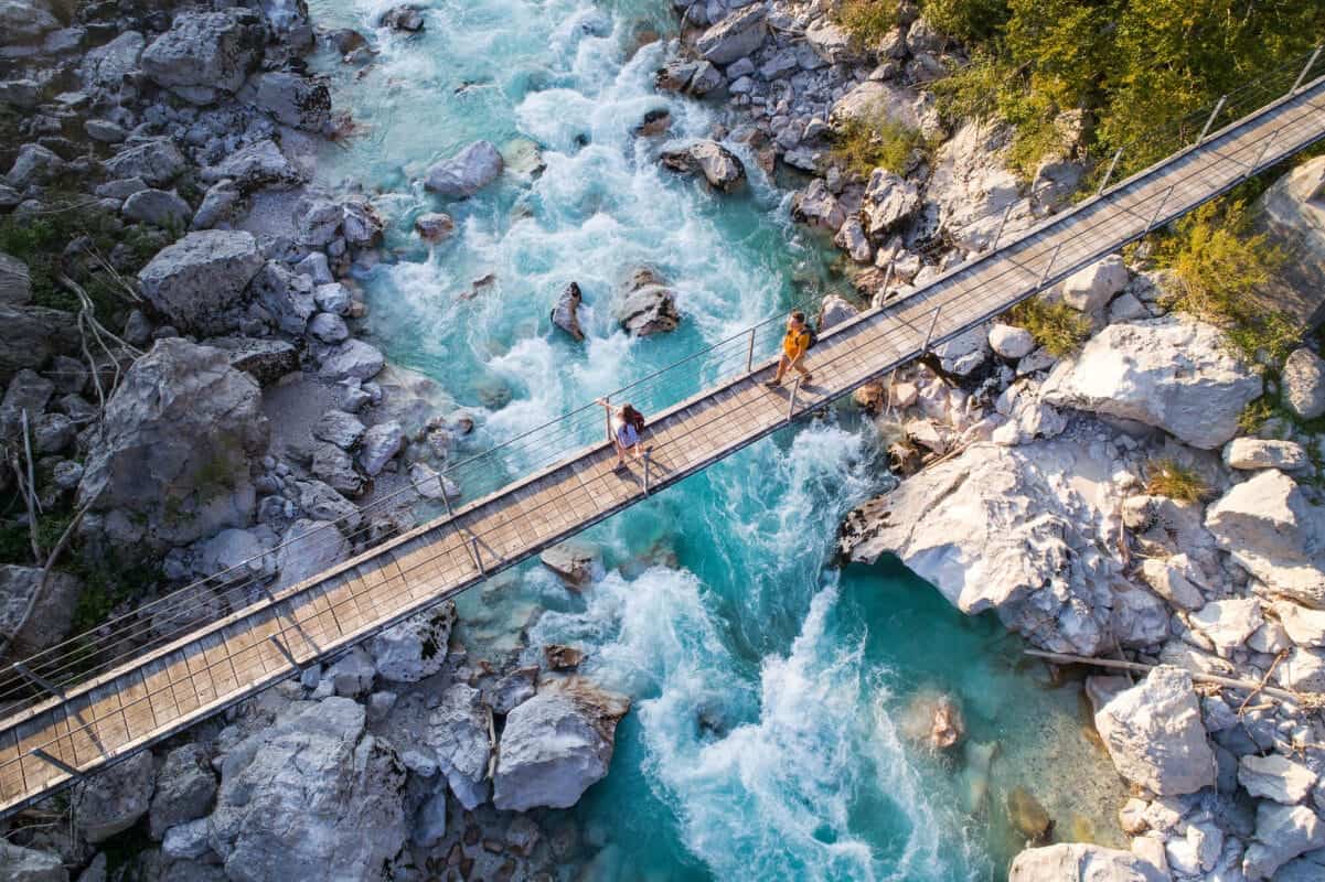 soča valley bridge koritnica slovenia