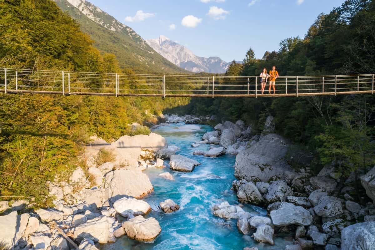 koritnica between bovec and tolmin, slovenia