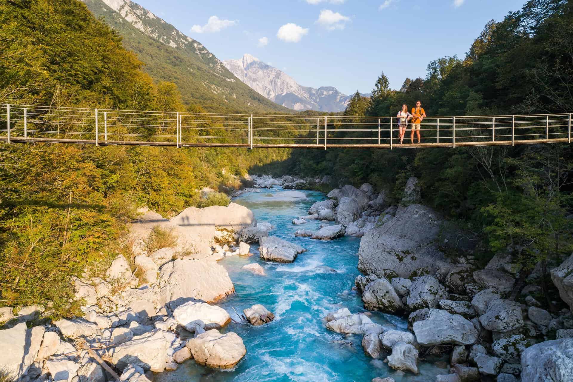 koritnica between bovec and tolmin, slovenia