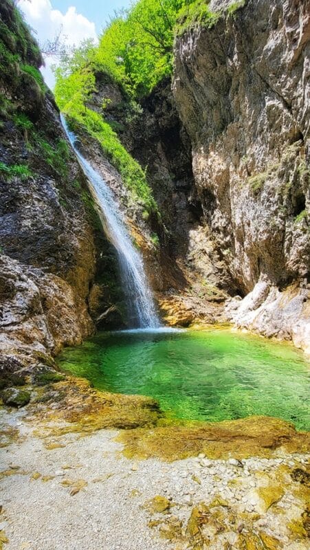 zapotok waterfall, slovenia