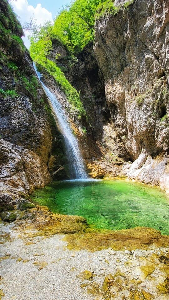 zapotok waterfall, slovenia