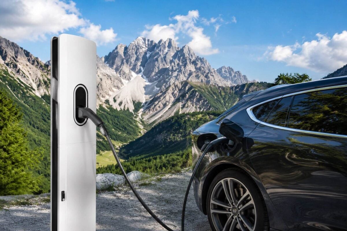 Erjavčeva Mountain Hut on Vršič Pass with Guest Parking and an Electric Car Charging Station