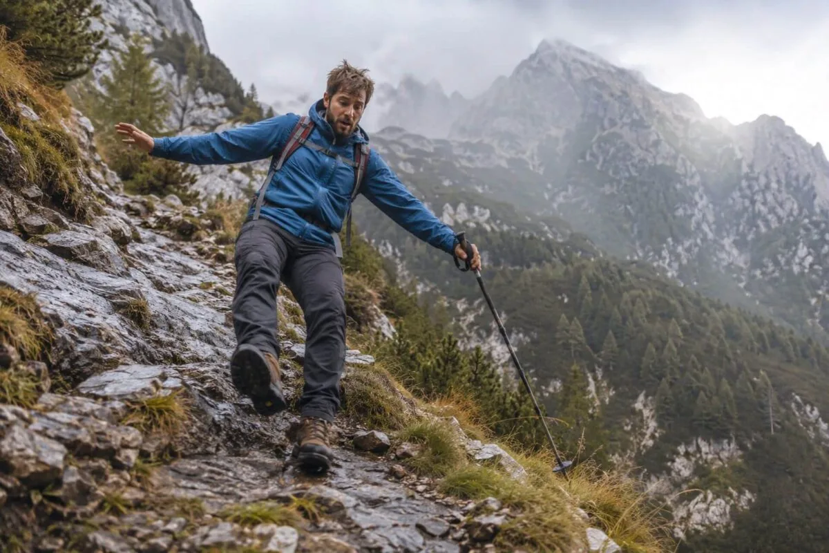 The most common causes of accidents in the mountains are slipping and unfamiliarity with the terrain